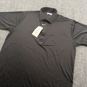 Collars and Co Featherweight Relaxed Collar Polo Shirt Mens Large Black NWT